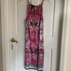 Beaded top multi color pink